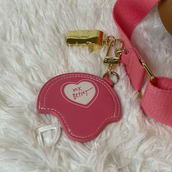 Betsey Johnson XOTOSS Football Shaped Shoulder Crossbody Bag Game Day Purse - Picture 10 of 11